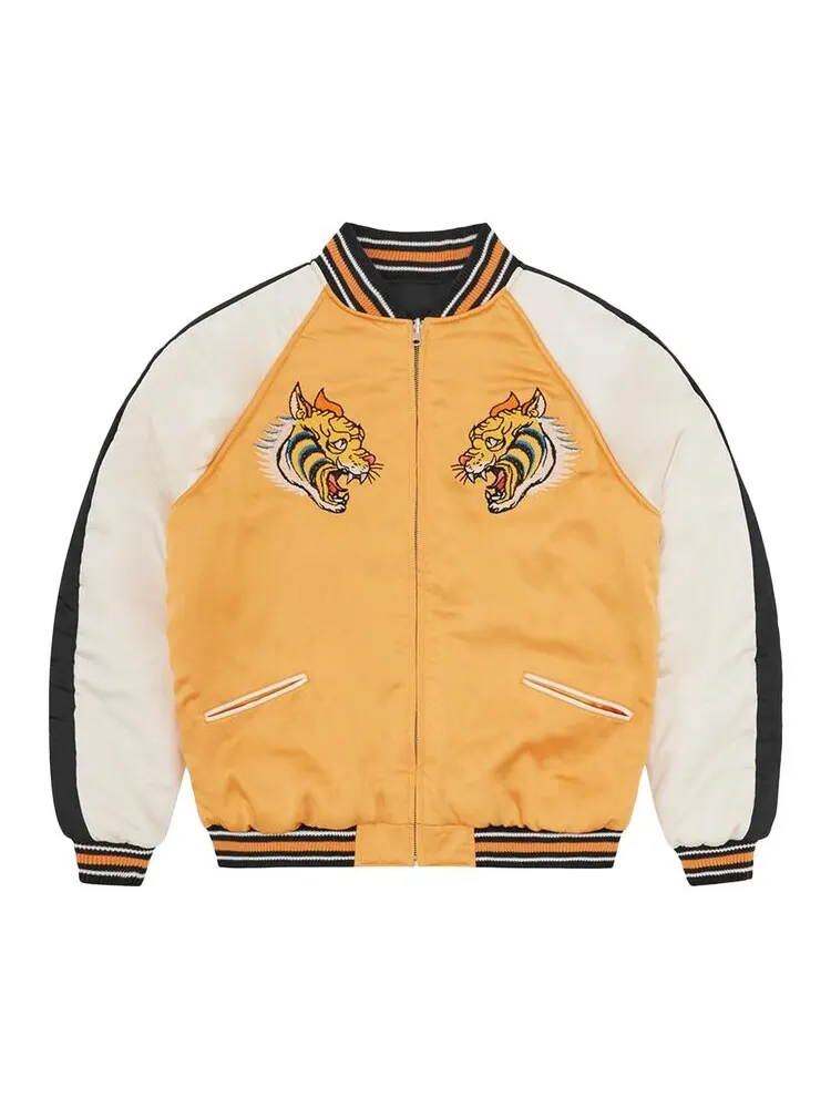 Куртка Corteiz Satin Souvenir Reversible Jacket — изображение 3 из 4, черный
