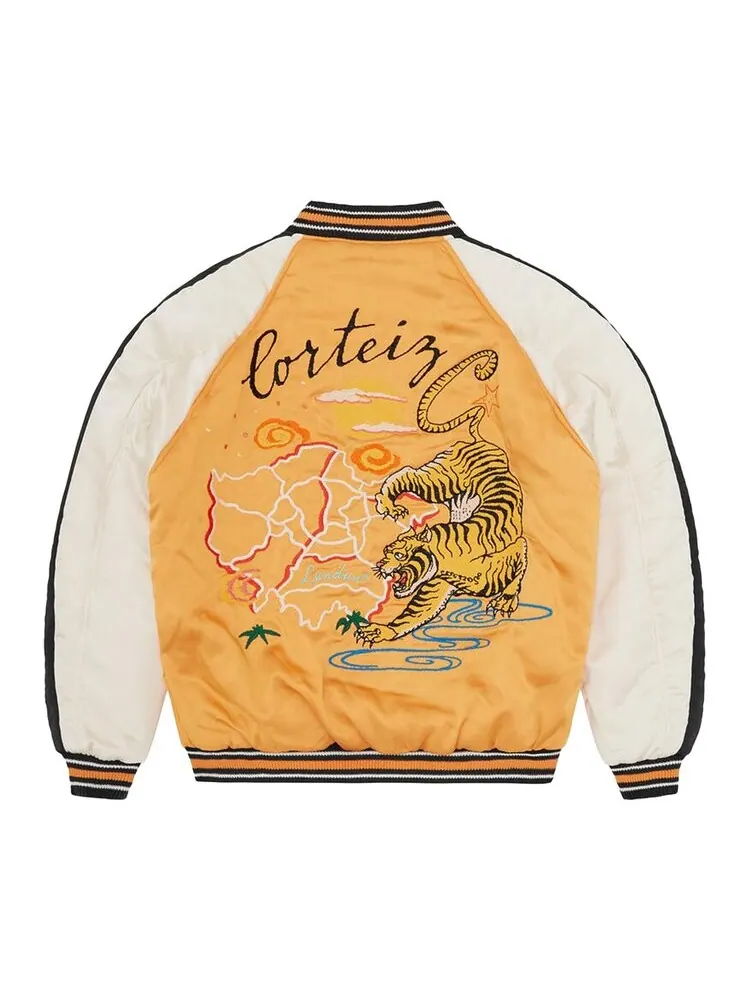 Куртка Corteiz Satin Souvenir Reversible Jacket — изображение 4 из 4, черный
