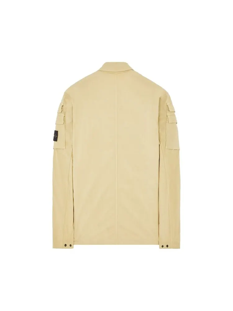 Рубашка Stone Island Stretch Overshirt — изображение 2 из 3, бежевый