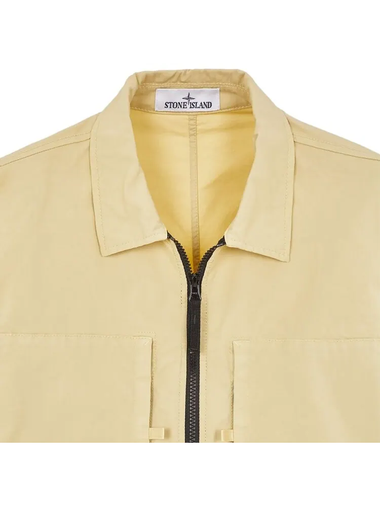 Рубашка Stone Island Stretch Overshirt — изображение 3 из 3, бежевый
