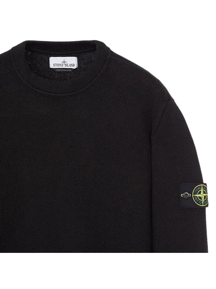Джемпер Stone Island Logo Patch Crewneck Jumper — изображение 3 из 3, черный
