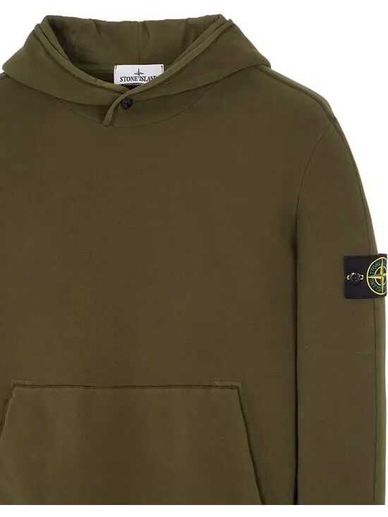 Толстовка Stone Island Logo Patch — изображение 3 из 4, оливковый