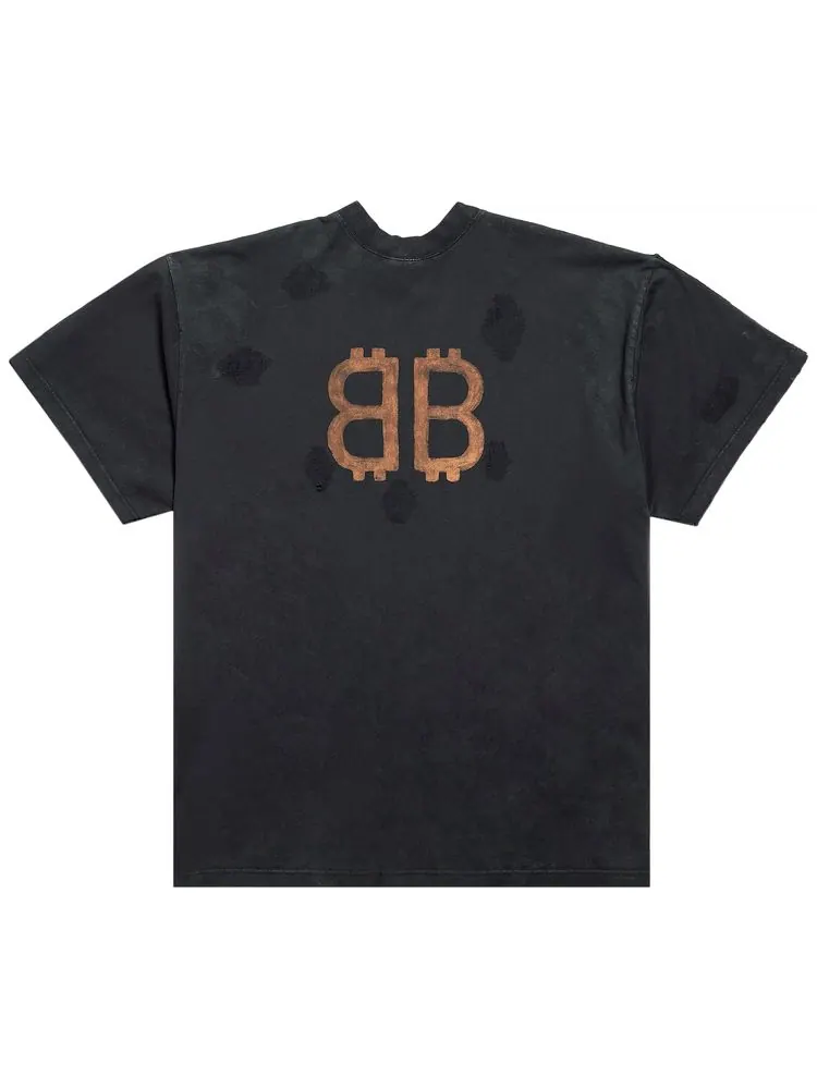 Футболка Balenciaga Paris Moon — изображение 2 из 6, черный