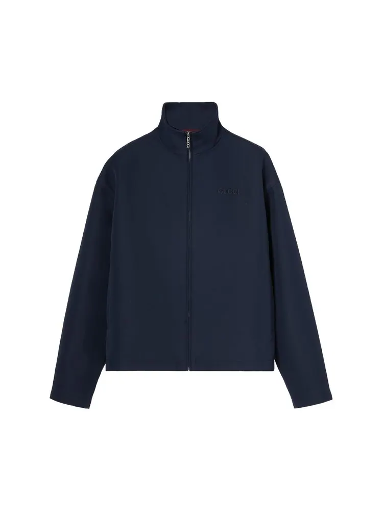 Куртка Gucci Embroidered Wool Acetate Zip Jacket 'Ink' — изображение 1 из 1, черный