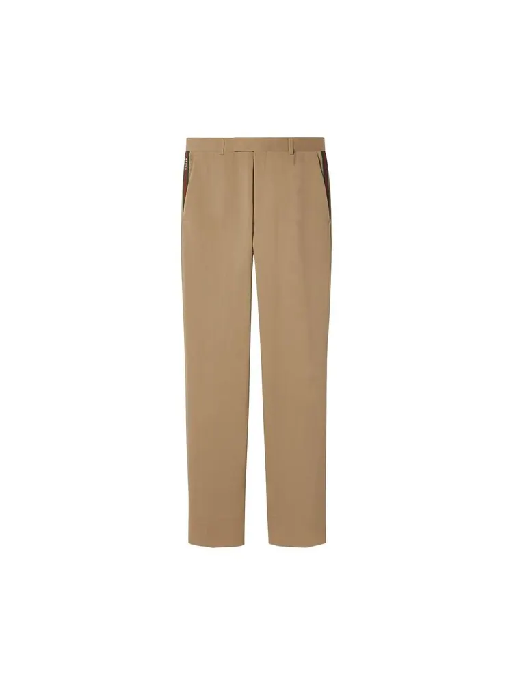 Брюки Gucci Web Triband Gabardine Trousers Saturn