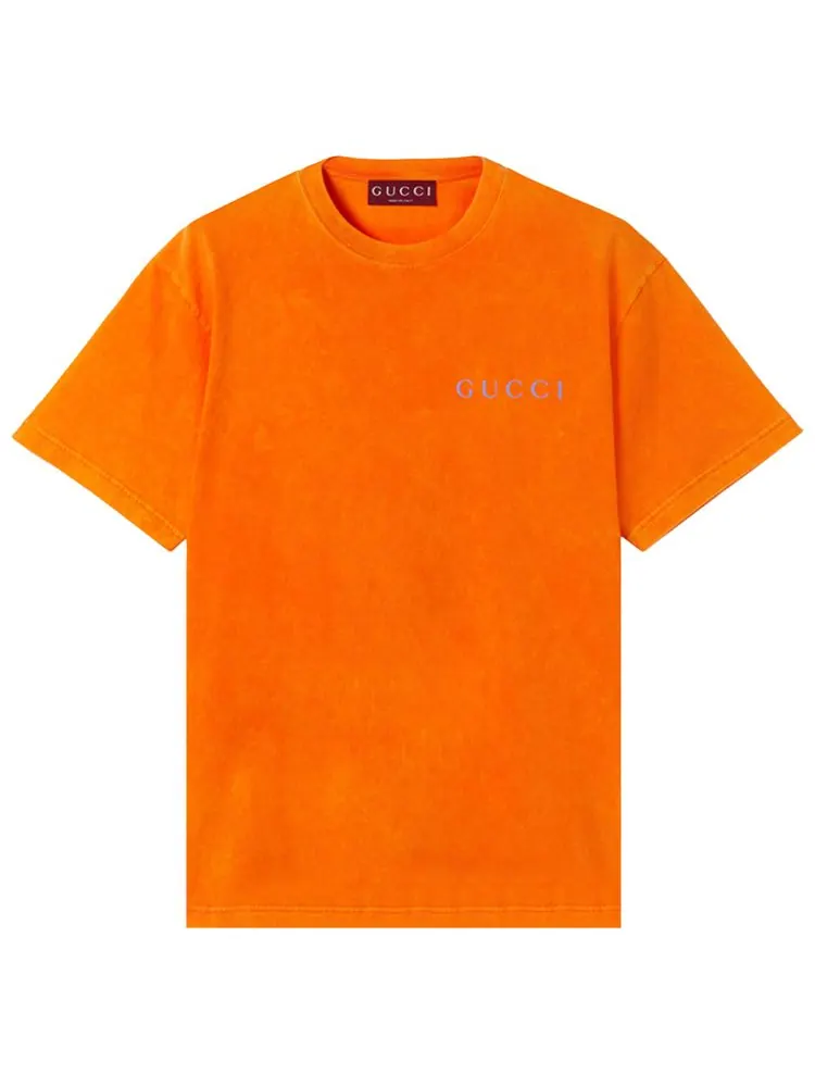 Футболка Gucci Printed Jersey T-Shirt 'Orange'