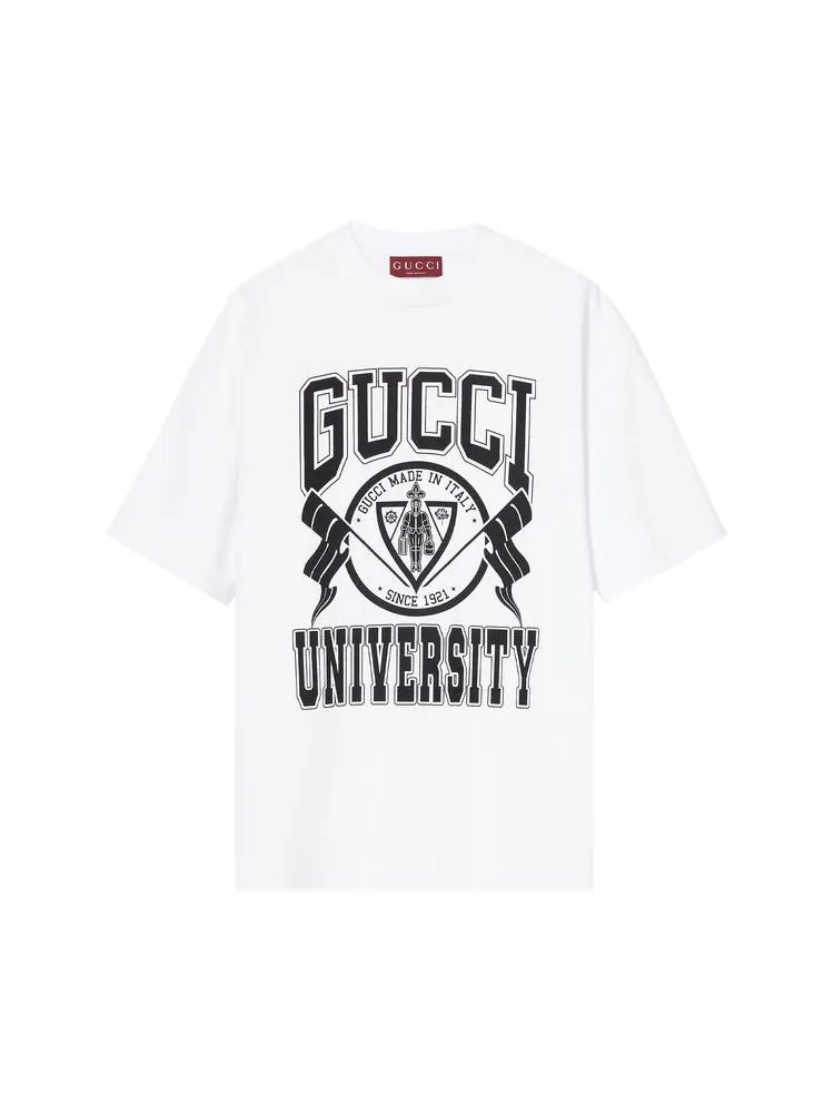 Футболка Gucci Printed Jersey T-Shirt 'White'