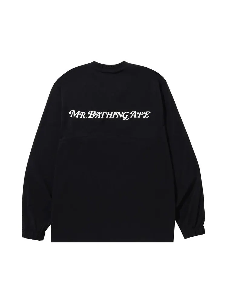Куртка BAPE Mr. Bathing Ape Golf V Neck Pullover Windbreaker — изображение 2 из 2, черный
