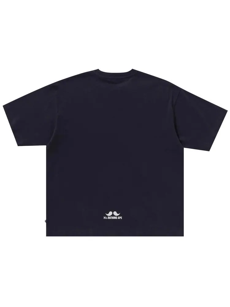 Футболка BAPE Logo Tee — изображение 2 из 3, темно-синий