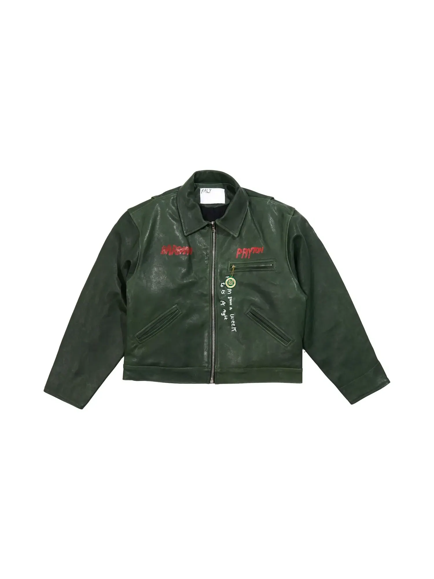 Куртка Paly Hollywood I Am Not Ashamed Leather Work — зеленый