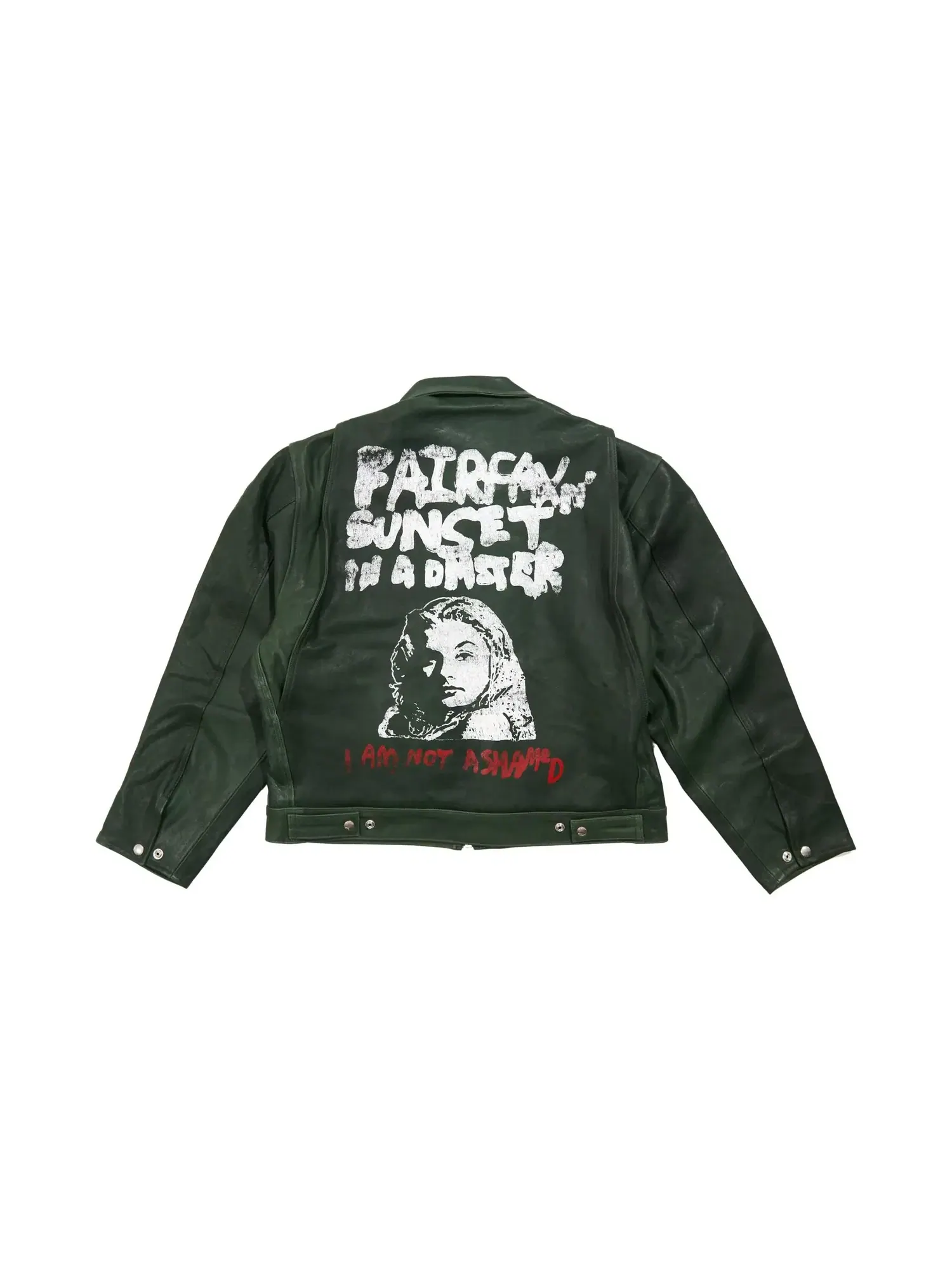 Куртка Paly Hollywood I Am Not Ashamed Leather Work — изображение 2 из 2, зеленый