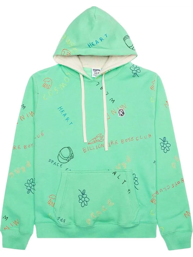 Худи Billionaire Boys Club BB Scribble Hoodie 'Spring Bud' — зеленый
