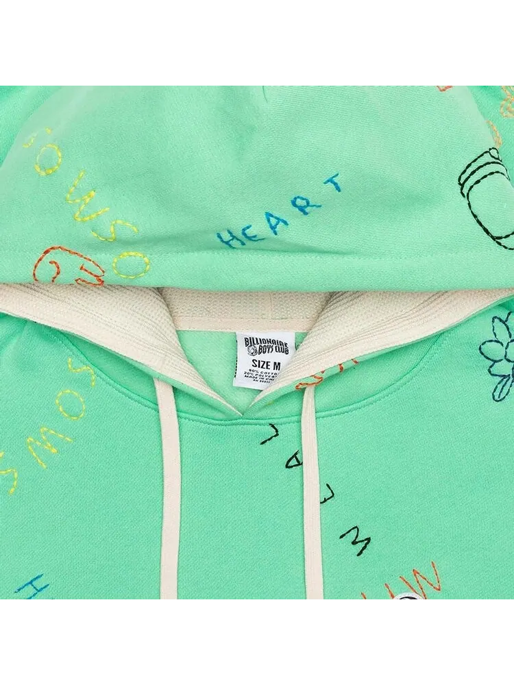 Худи Billionaire Boys Club BB Scribble Hoodie 'Spring Bud' — изображение 3 из 3, зеленый