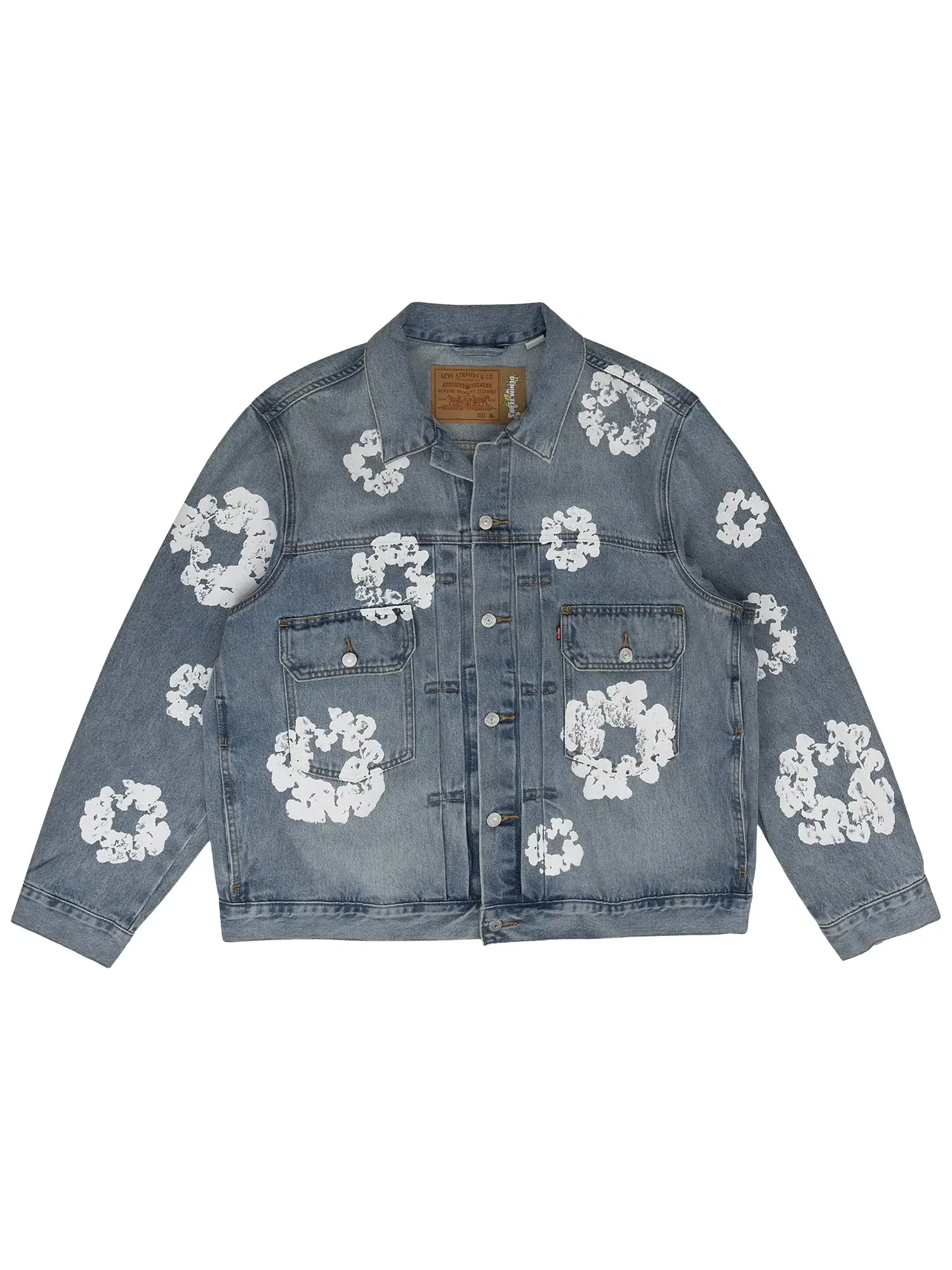 Джинсовая куртка Denim Tears Cotton Wreath Denim Jacket — изображение 1 из 1, синий