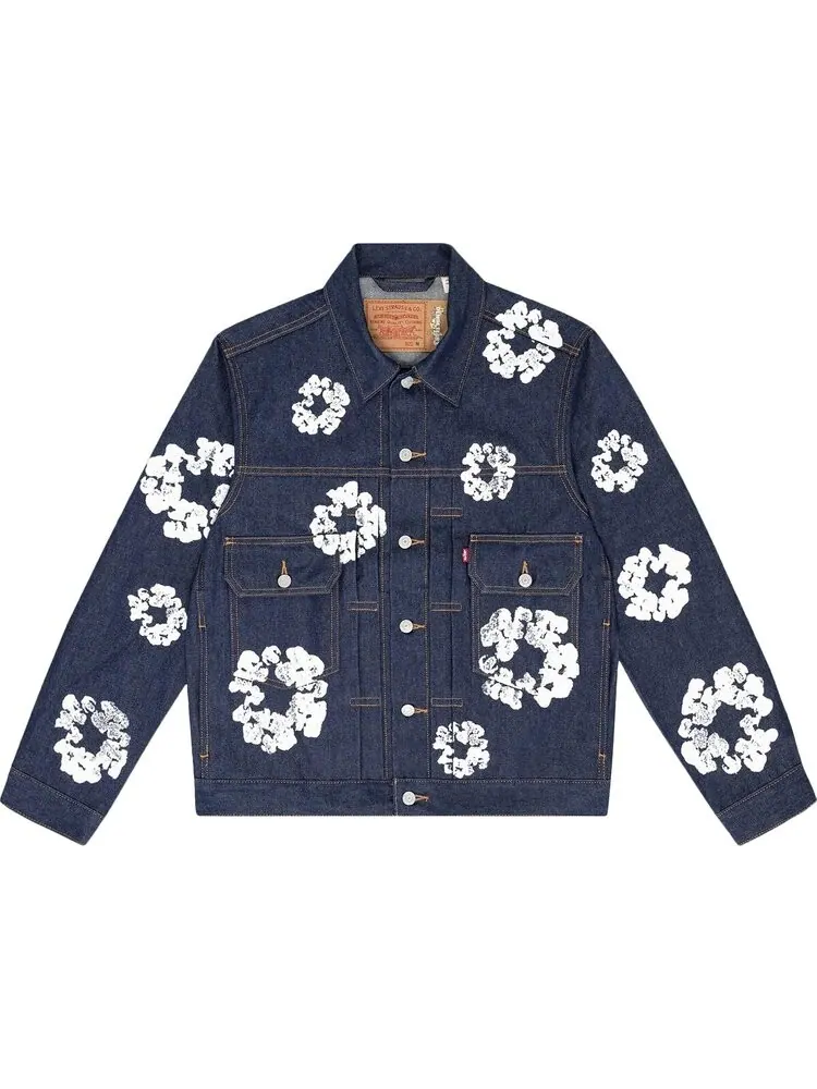 Куртка Denim Tears Type II All Over Wreath 'Raw' — изображение 1 из 2, синий