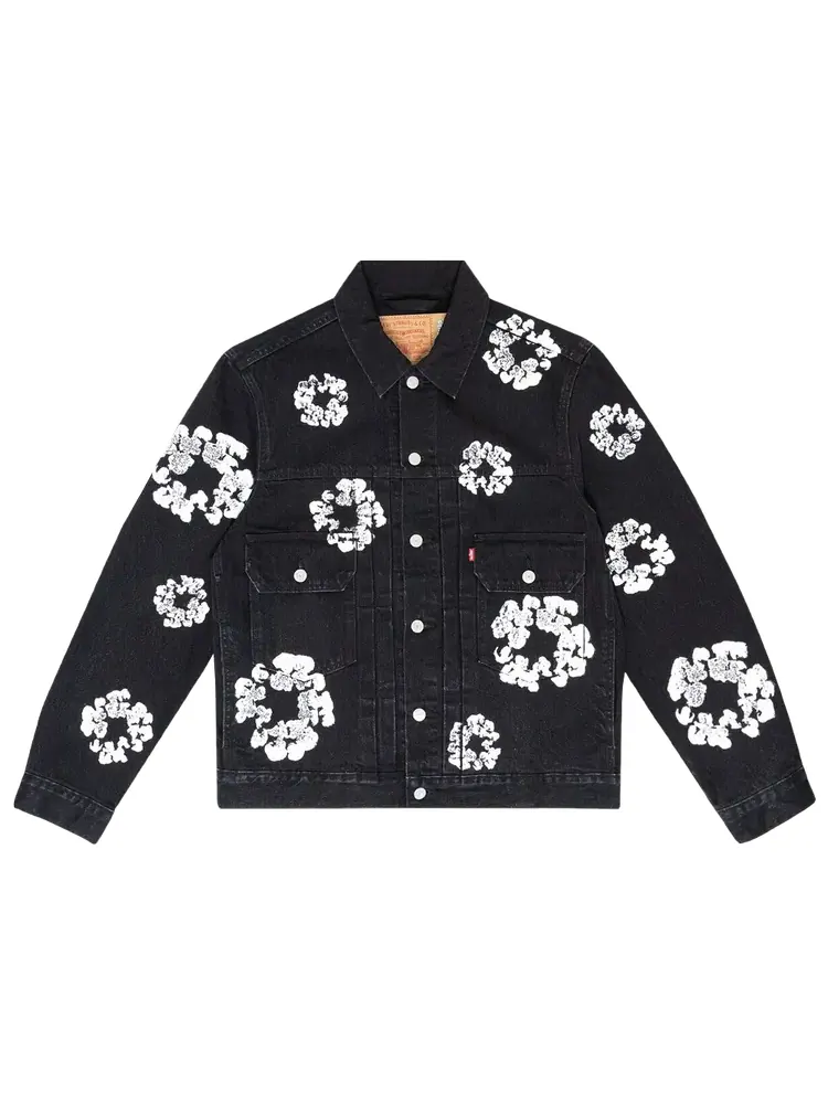 Куртка Denim Tears Type II All Over Wreath 'Black' — изображение 1 из 2, черный
