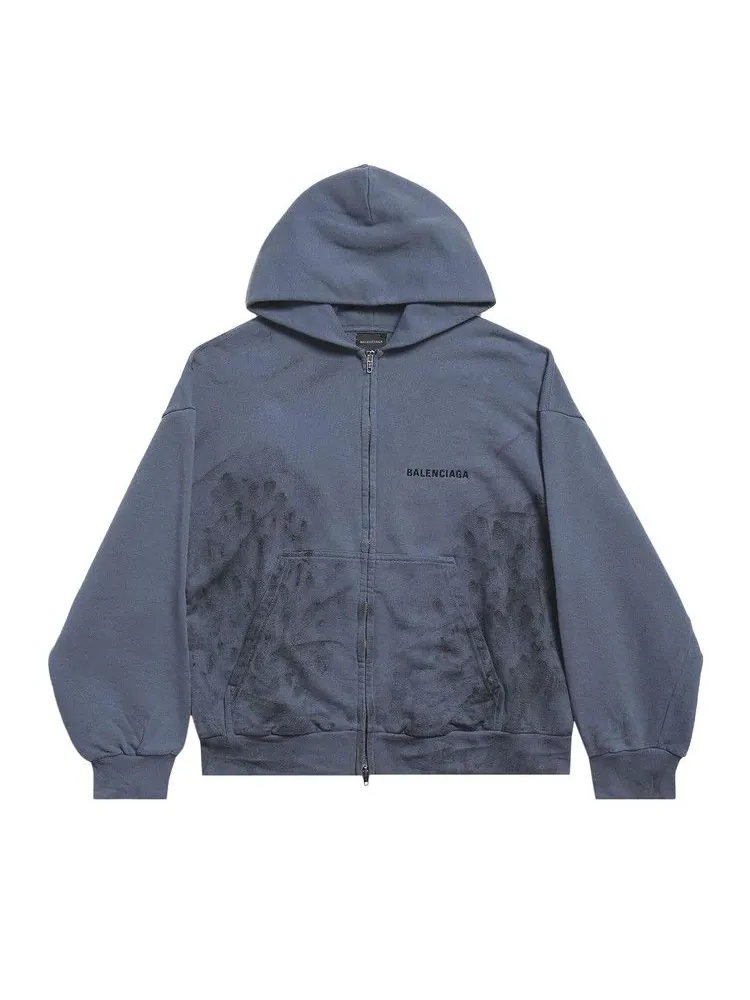 Худи Balenciaga Back Zip Up Hoodie Regular Fit