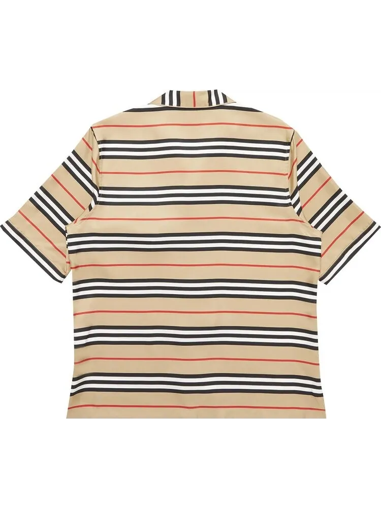 Рубашка Supreme x Burberry Icon Stripe Silk Pyjama Shirt (Burberry Exclusive) 'Dusty Pink' — изображение 2 из 3, розовый