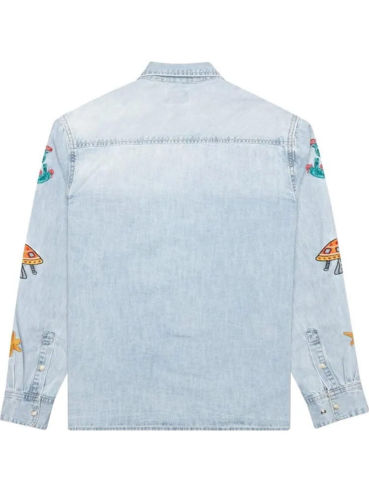 Лонгслив Billionaire Boys Club Hillside Long-Sleeve Woven 'Infinity' — изображение 2 из 3, синий