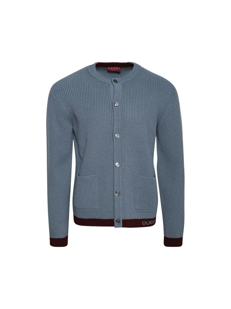 Кардиган Gucci Intarsia Wool Cardigan 'Periwinkle'