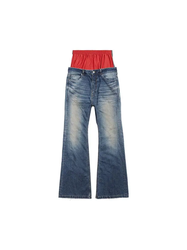 Джинсы Balenciaga Layered Jeans, Whisker