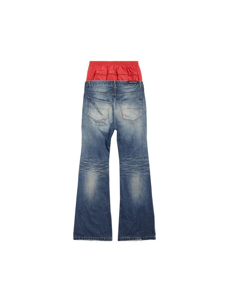 Джинсы Balenciaga Layered Jeans, Whisker — изображение 2 из 2, синий