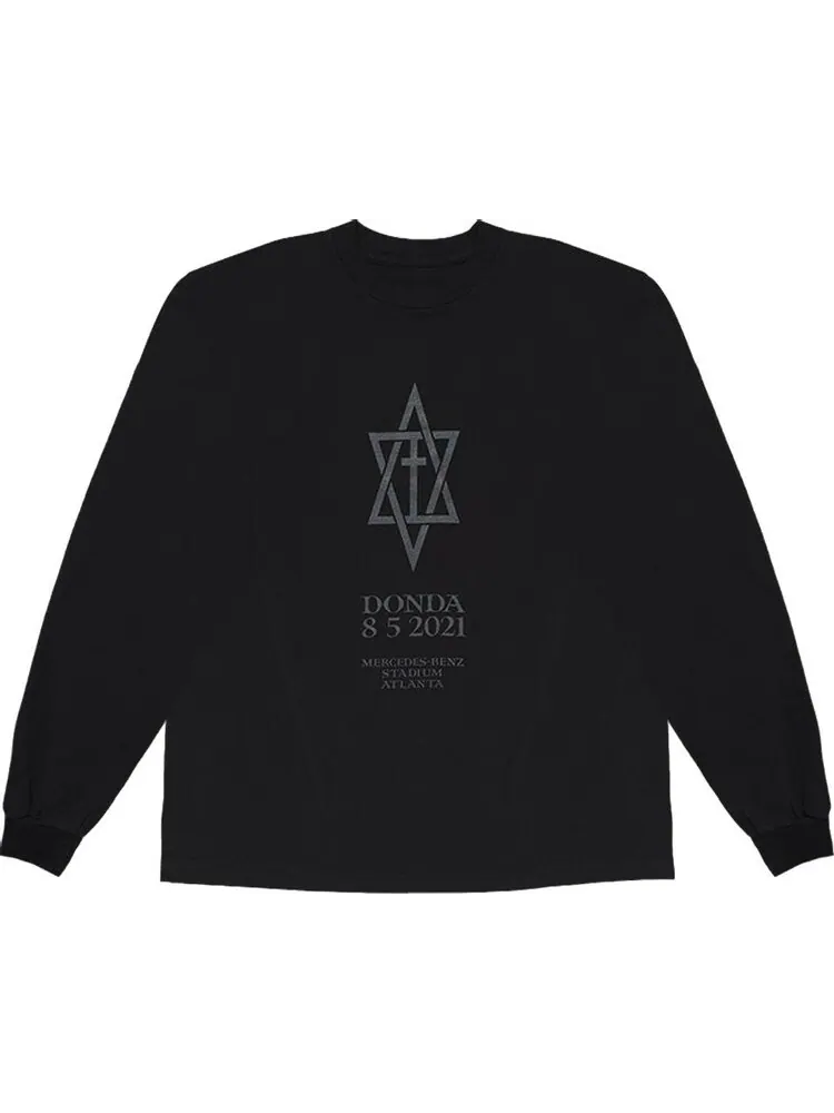 Лонгслив Kanye West Donda Long-Sleeve 'Black' — черный