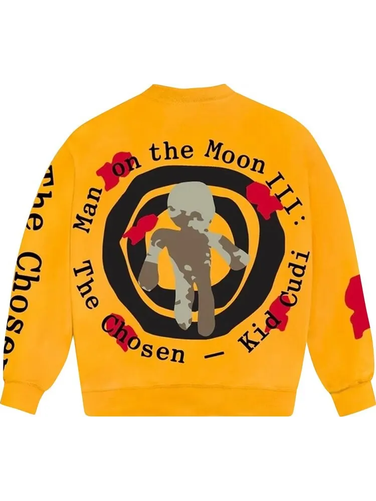 Толстовка Cactus Plant Flea Market x Kid Cudi For MOTM III Beautiful Trip Crewneck 'Yellow' — изображение 2 из 2, желтый
