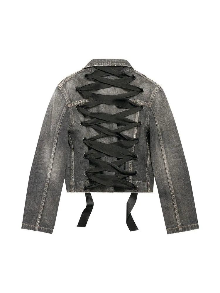 Куртка Balenciaga Lace-Up Jacket — изображение 2 из 2, серый
