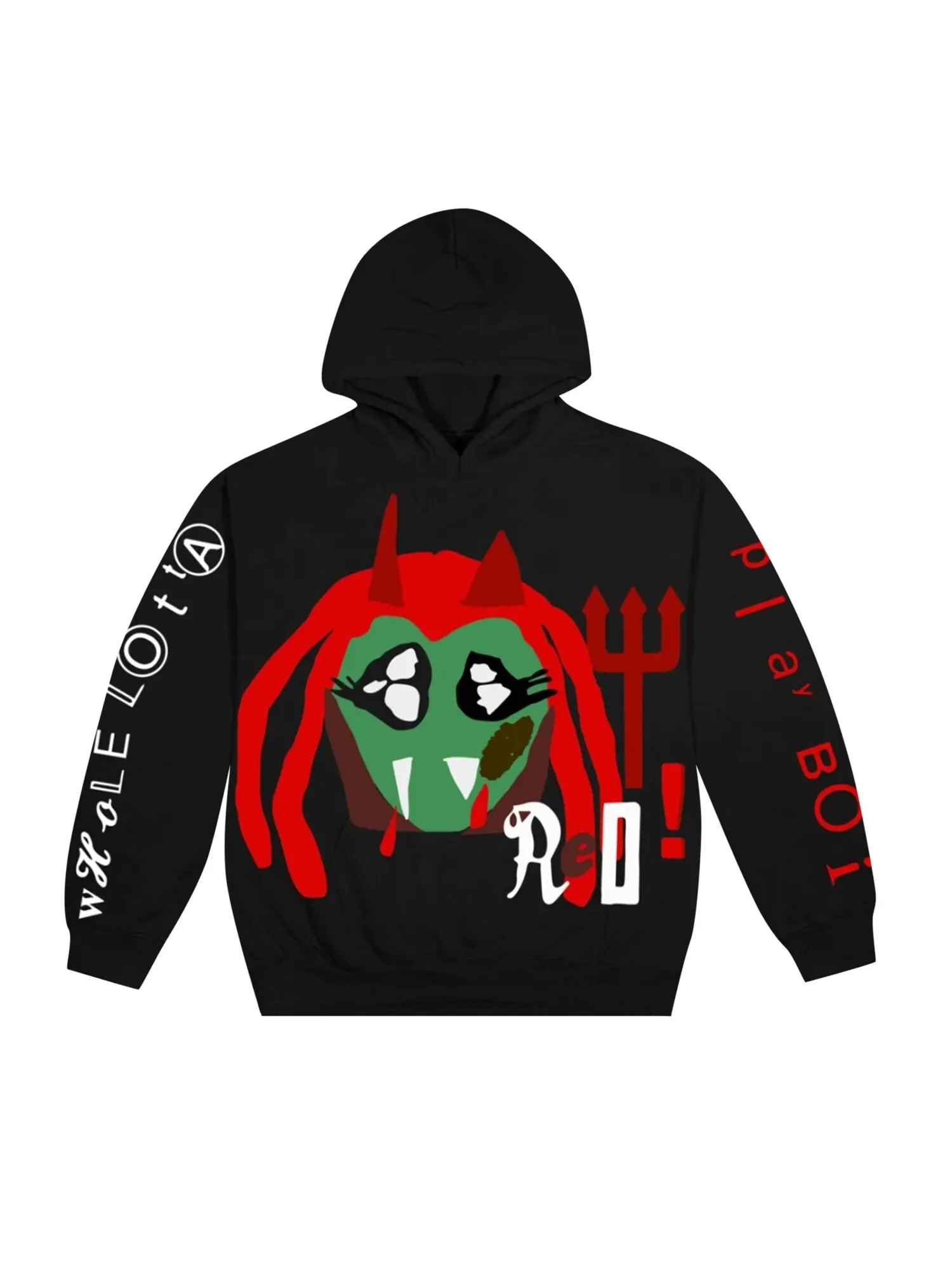 Толстовка Cactus Plant Flea Market x Playboi Carti Whole Lotta Red King Vamp Black