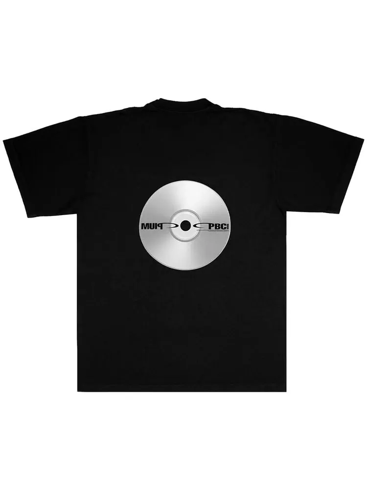 Футболка Playboi Carti IAM Silver Disc Tee 'Black' — изображение 2 из 2, черный