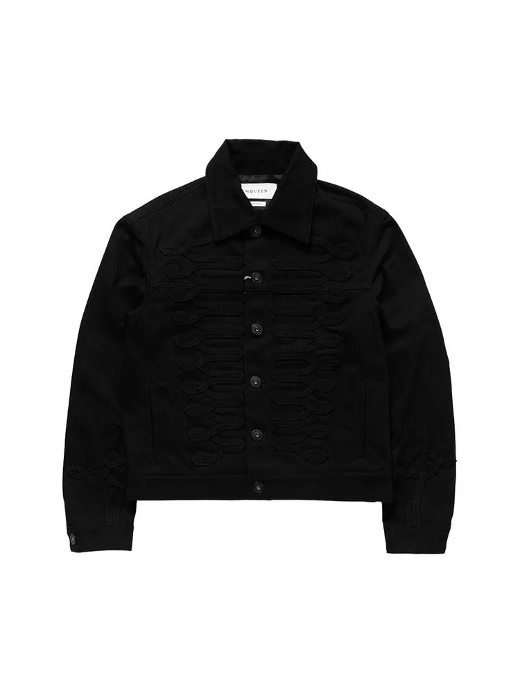 Куртка Alexander McQueen Military Denim Jacket — изображение 1 из 2, черный