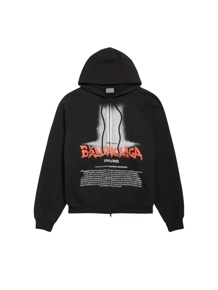 Худи на молнии Balenciaga Oversized