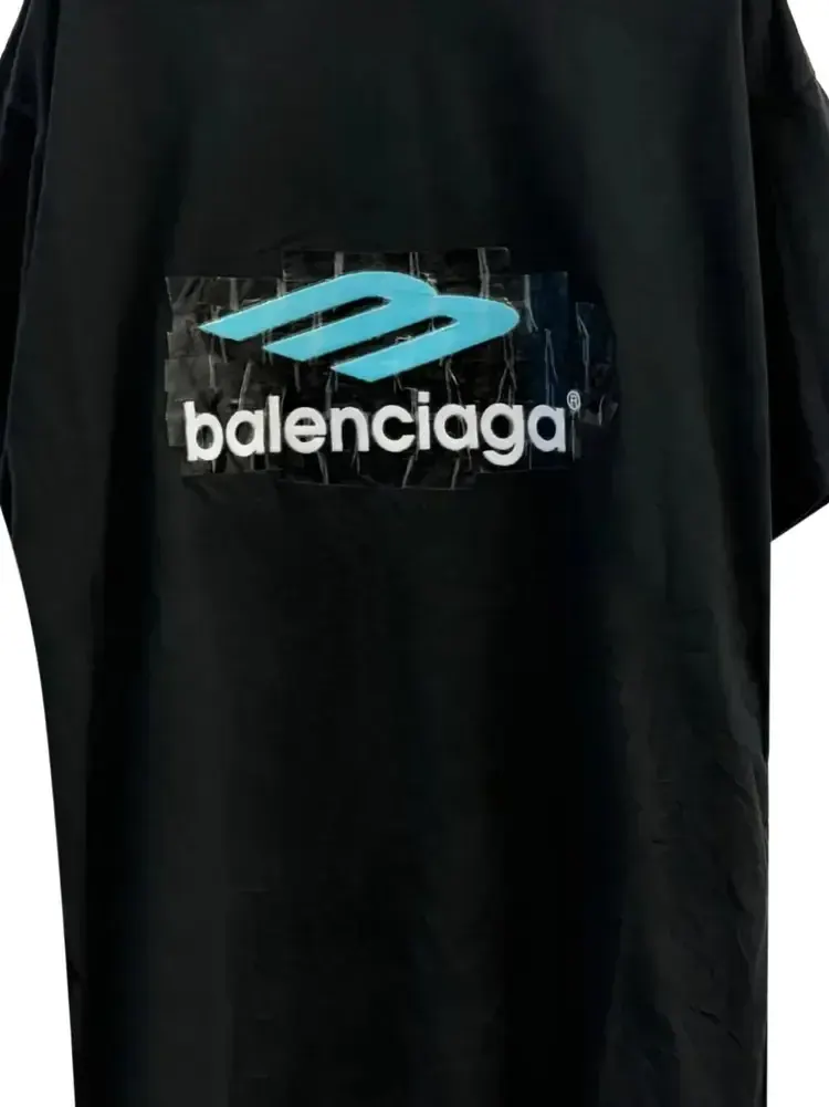 Футболка Balenciaga Oversized с коротким рукавом — изображение 2 из 3, черный