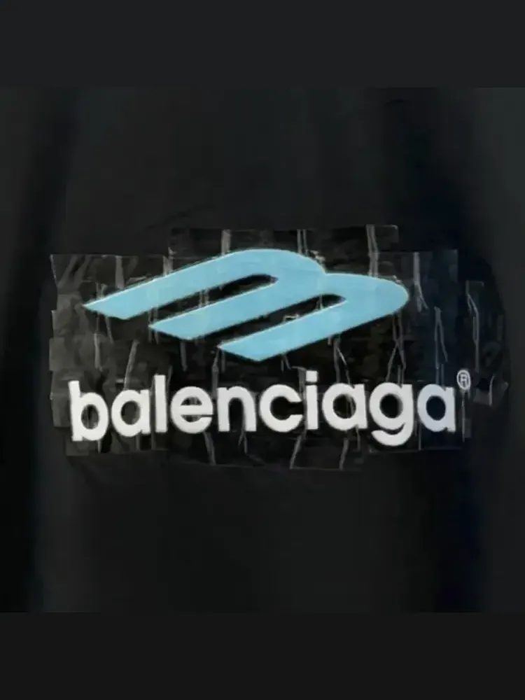 Футболка Balenciaga Oversized с коротким рукавом — изображение 3 из 3, черный