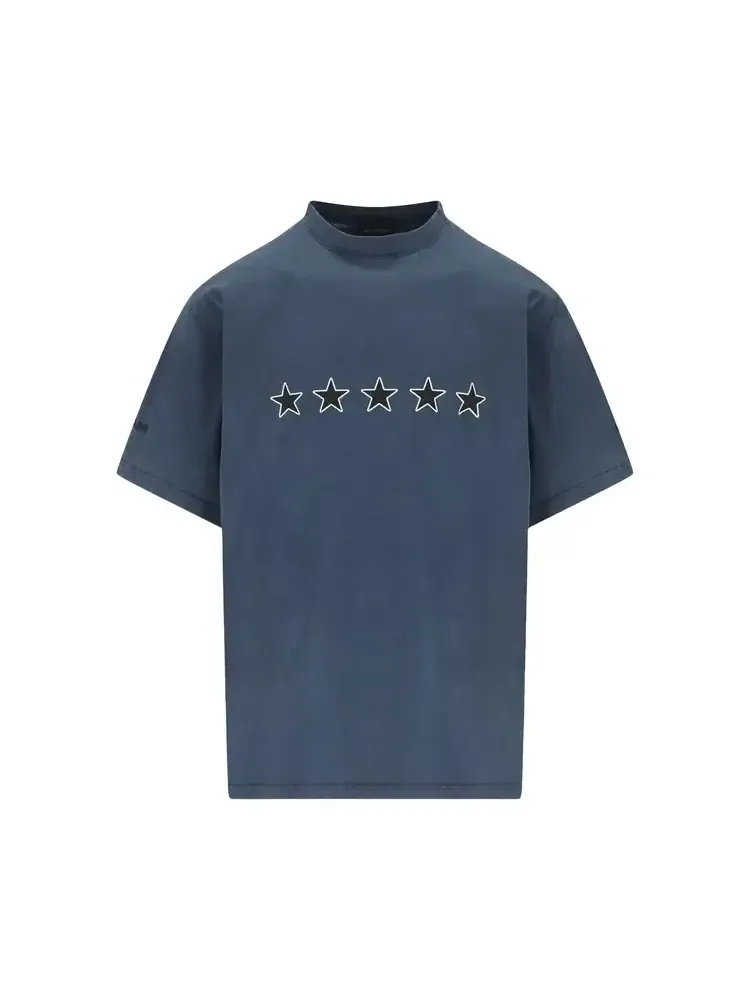 Футболка Balenciaga Twisted Crew Neck 'Washed Navy'