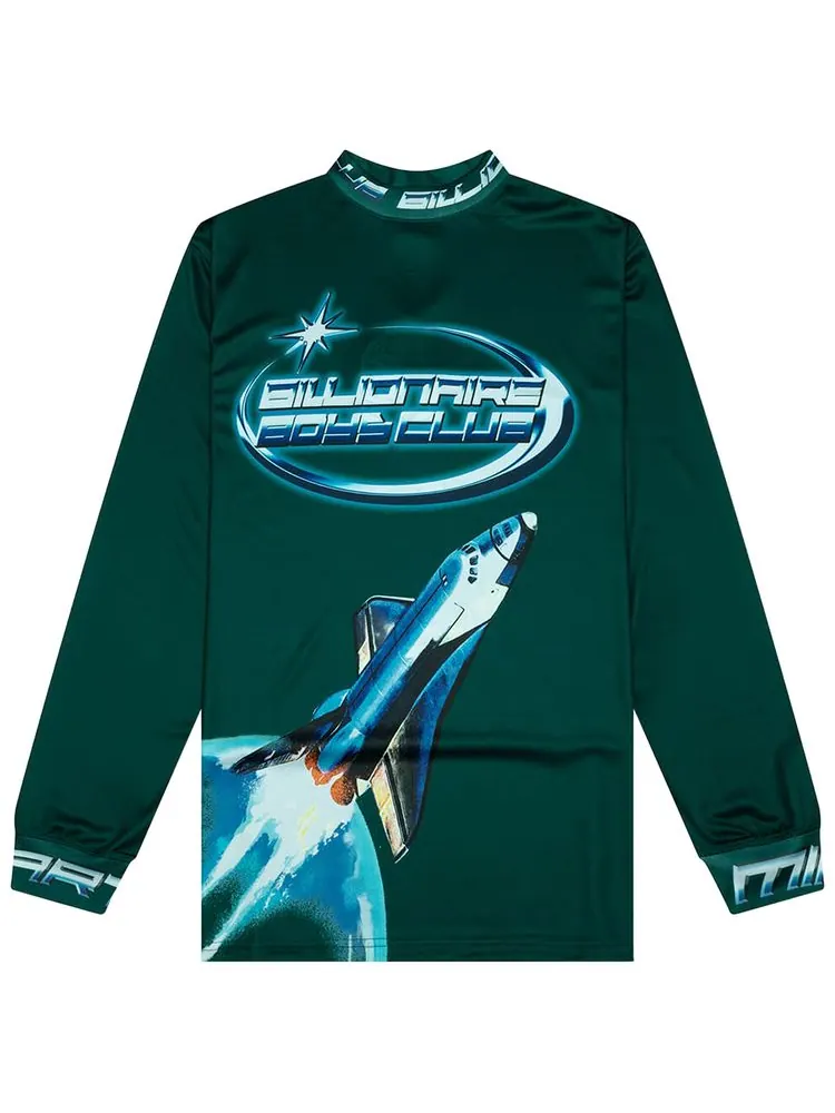 Вязаная футболка с длинными рукавами Billionaire Boys Club Discovery Jersey — изображение 1 из 2, зеленый