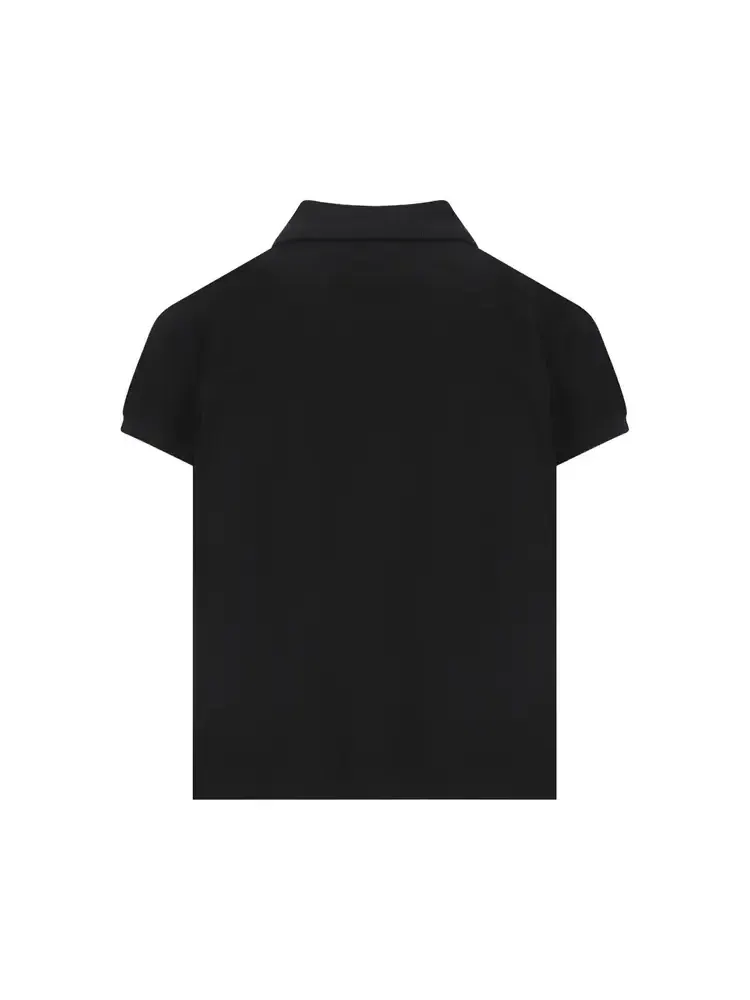 Футболка-поло Balenciaga с коротким рукавом — изображение 2 из 3, черно-белая