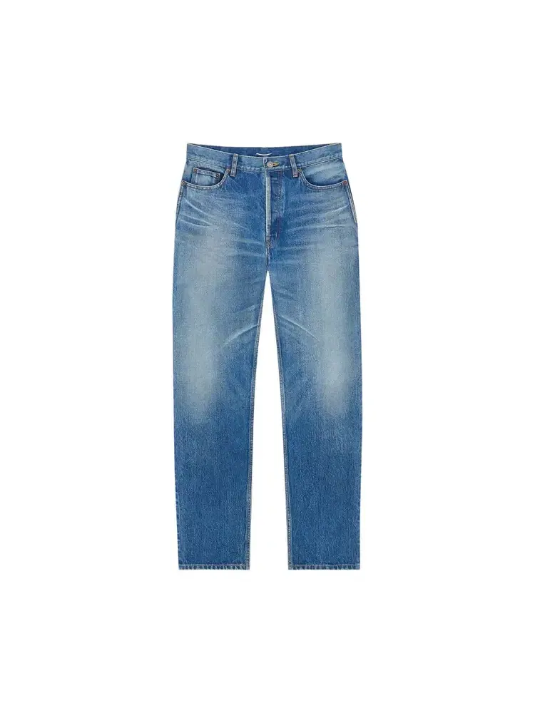 Джинсы Saint Laurent High Rise Tapered — изображение 1 из 3, синий