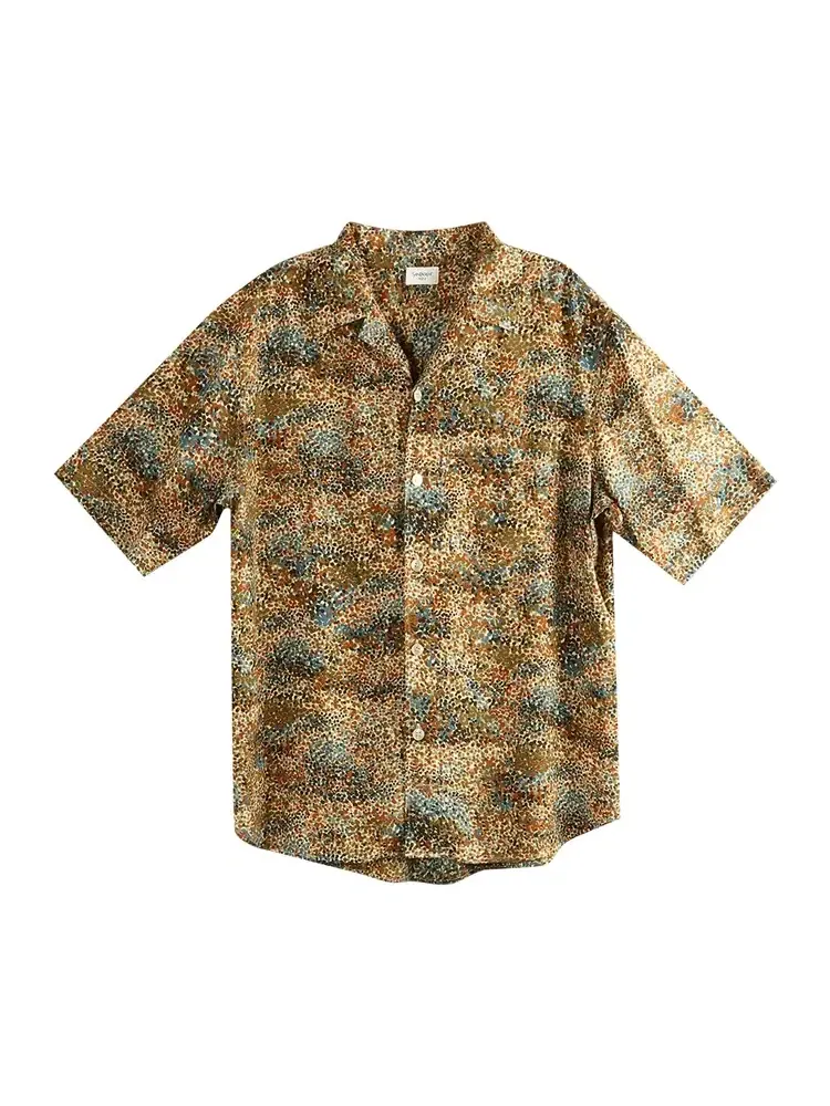Рубашка-рубашка Saint Laurent Chemise Boxy Shirt — изображение 1 из 1, бежевый