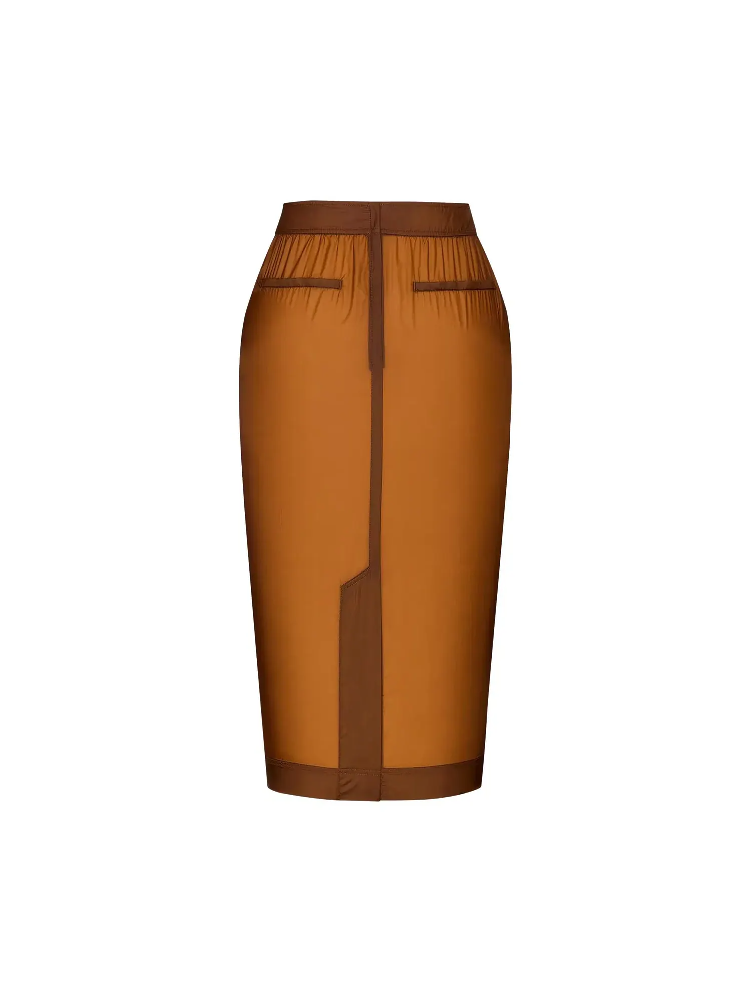 Юбка Saint Laurent Jupe Toile Parachute — изображение 2 из 2, коричневый