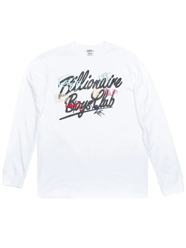 Лонгслив Billionaire Boys Club United Long-Sleeve Tee 'White' — изображение 1 из 2, белый