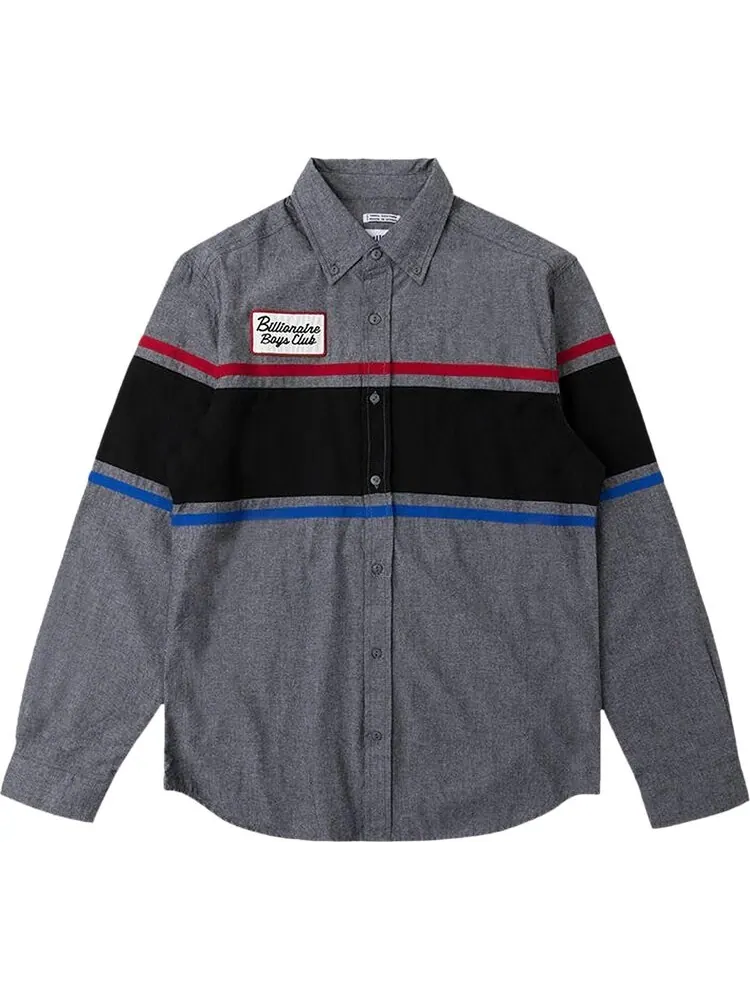 Лонгслив Billionaire Boys Club Service Bay Long Sleeve Woven 'Charcoal' — изображение 1 из 2, серый