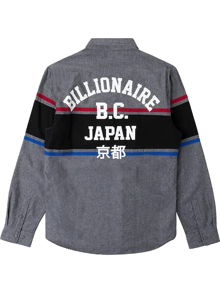 Лонгслив Billionaire Boys Club Service Bay Long Sleeve Woven 'Charcoal' — изображение 2 из 2, серый