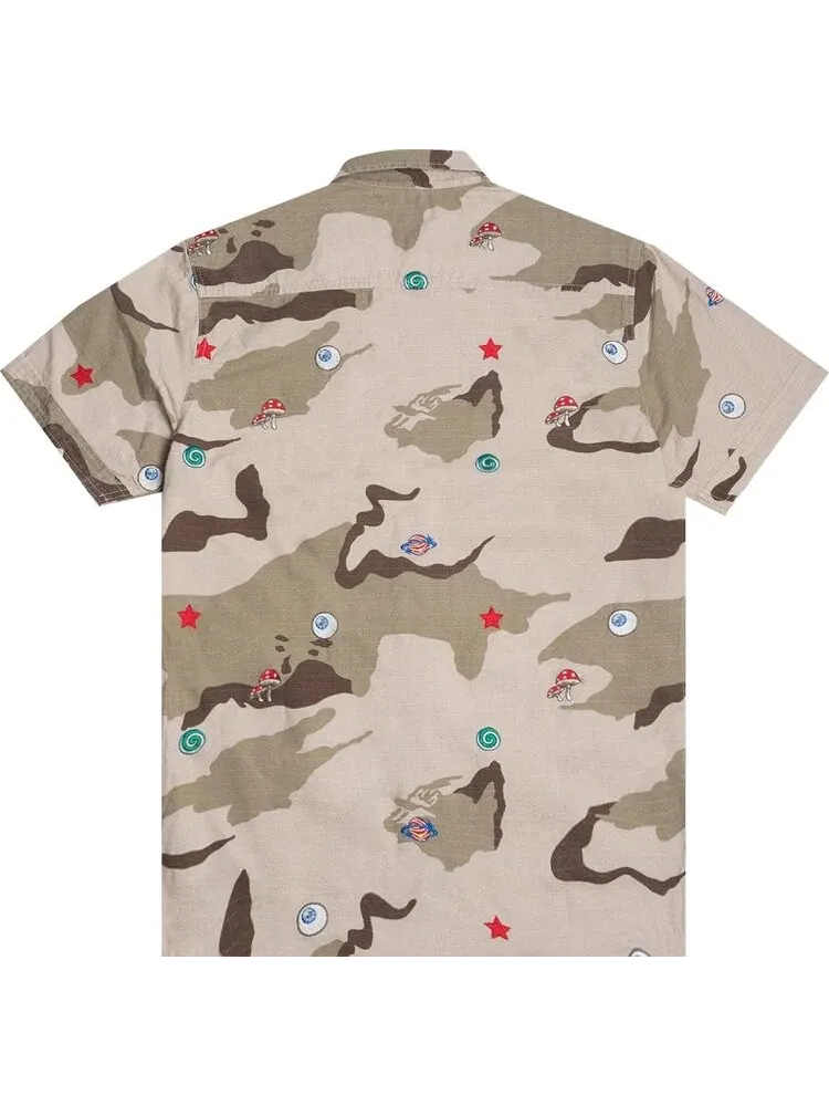 Рубашка Billionaire Boys Club All Seeing Woven Shirt 'Camo/Smoke' — изображение 2 из 2, зеленый