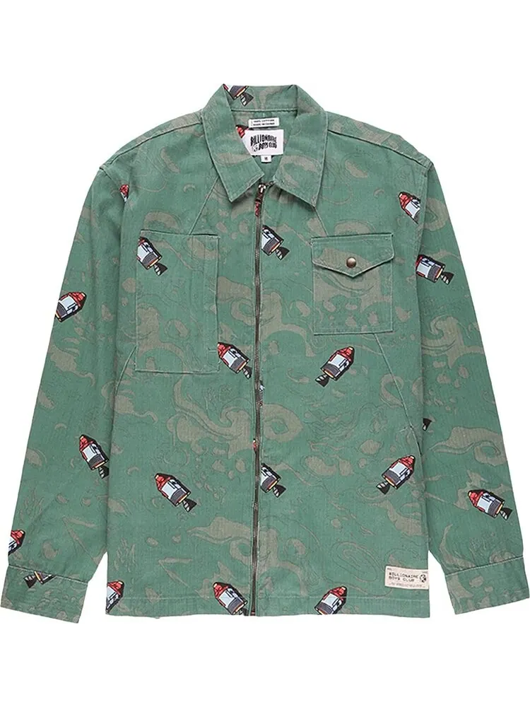 Рубашка Billionaire Boys Club Space Woven Shirt 'Green' — изображение 1 из 2, зеленый