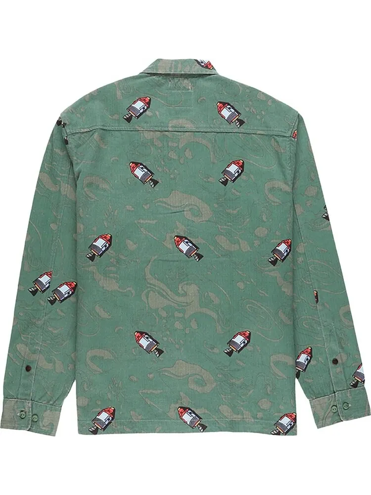Рубашка Billionaire Boys Club Space Woven Shirt 'Green' — изображение 2 из 2, зеленый