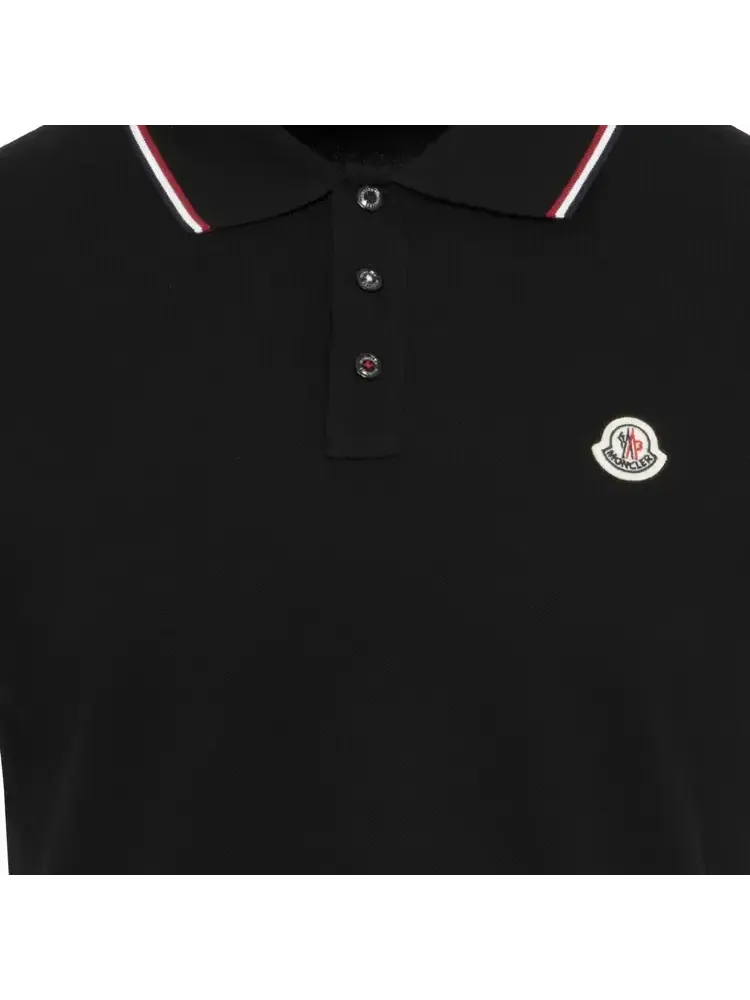 Поло Moncler Maglia — изображение 3 из 3, черный