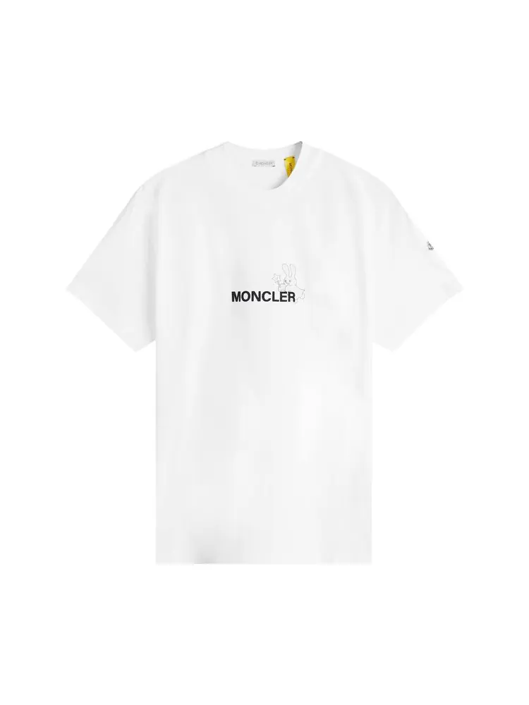 Футболка Moncler Genius x Fragment Design Short-Sleeve T-Shirt 'White' — белый
