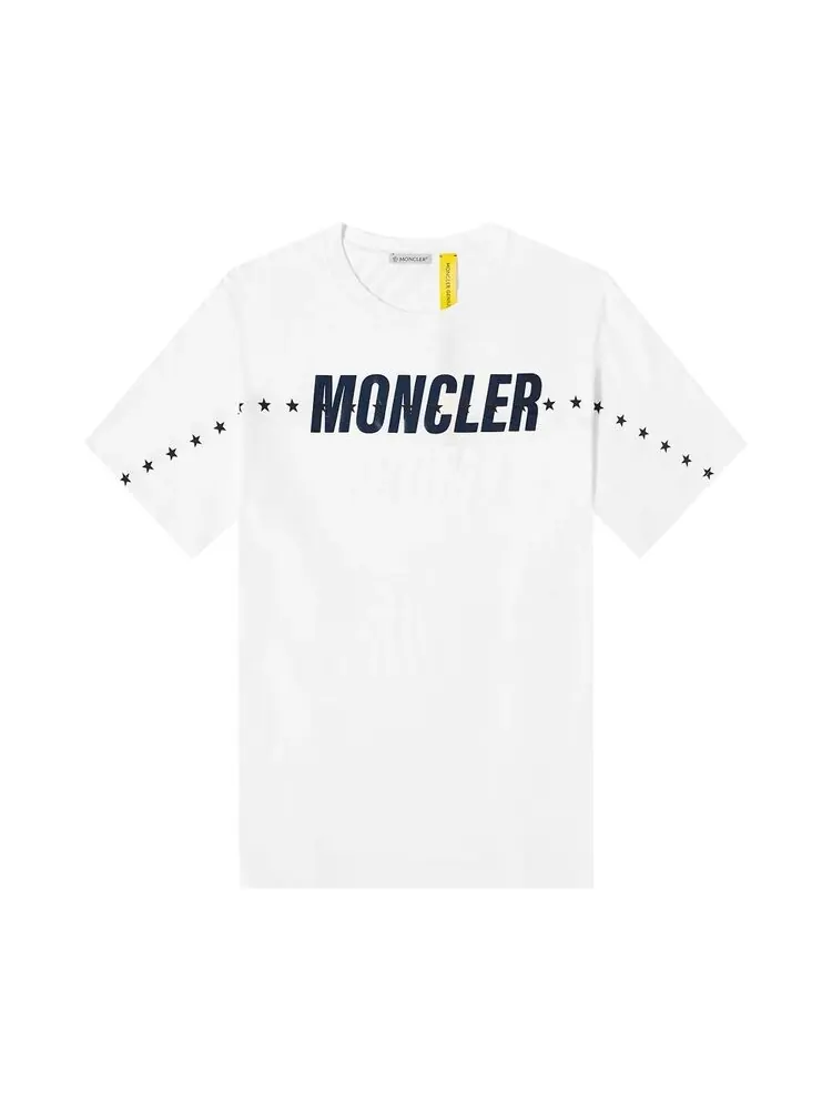Футболка Moncler Genius x Frgmnt Hiroshi Fujiwara Star Print Tee 'White' — белый